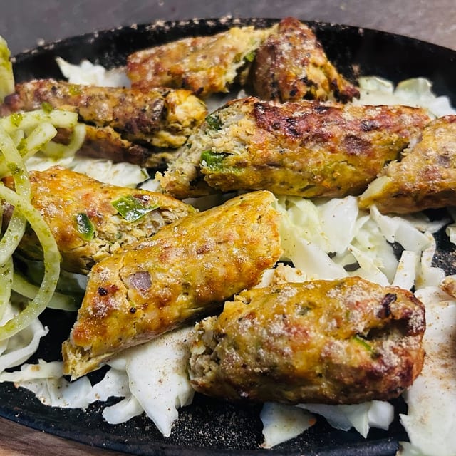 Chicken Seekh Kabobs.